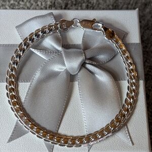 🆕 Sterling Silver Herringbone Bracelet.